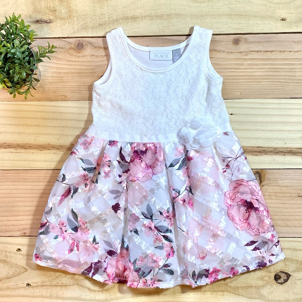 The Children's Place White Floral Dress